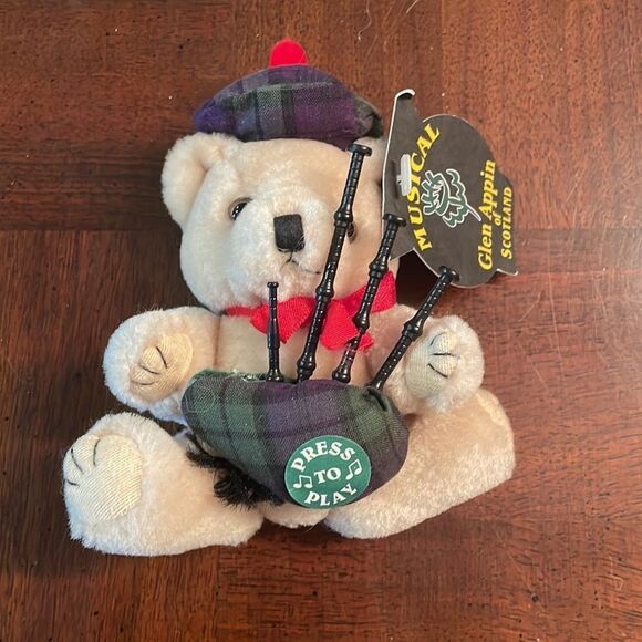 Glen Appin of Scotland Plush Teddy Bear Musical Bag Pipes - Picture 1 of 8